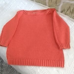 Casual Corner Coral Crew Neck Sweater